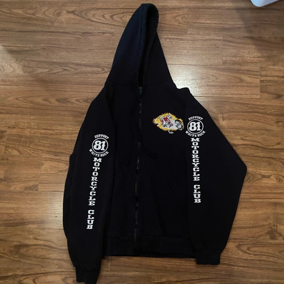 motorcycle club zip up sweater - Picture 2 of 4
